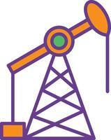 Oil Industry Flat Circle vector