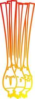 warm gradient line drawing spring onions vector