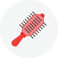 Hair Brush Flat Circle vector