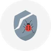 Broken Shield Flat Circle vector