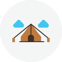 Tent Flat Circle vector