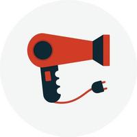 Hair Dryer Flat Circle vector