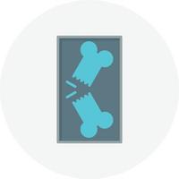 Broken Bone Flat Circle vector