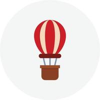 Hot Air Balloon Flat Circle vector