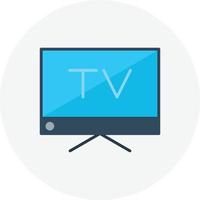 círculo plano de televisión vector