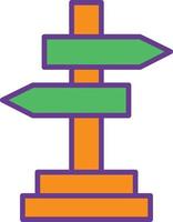 Traffic Sign Line Filled Two Color vector