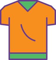 línea de camisa llena de dos colores vector