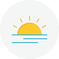 Sunset Flat Circle vector