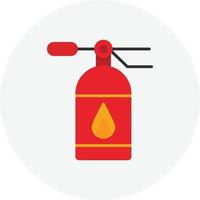 Fire Extinguisher Flat Circle vector