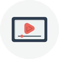 Video Player Flat Circle vector