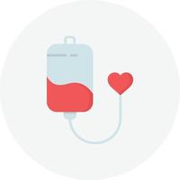 Blood Donation Flat Circle vector