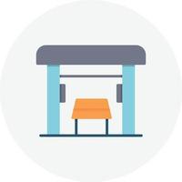 Bus Stop Flat Circle vector