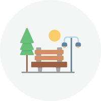 Bench Flat Circle vector