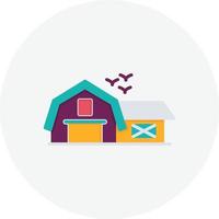 Barn Flat Circle vector