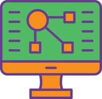 Workflow Line Filled Two Color vector