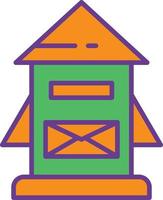 Mail Box Line Filled Two Color vector