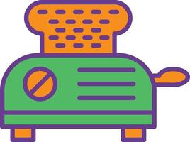 Toaster Line Filled Two Color vector