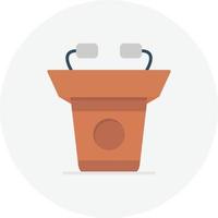 Lectern Flat Circle vector