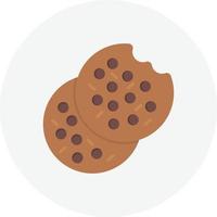 Cookie Flat Circle vector