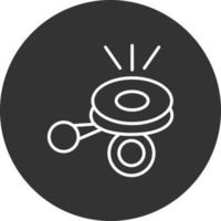 Cycle Bell Line Inverted Icon vector