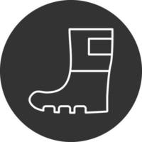 Rain Boots Line Inverted Icon vector
