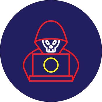 Hacker Line Multicolor vector