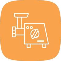 Meat Grinder Line Round Corner vector