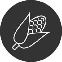 Corn Line Inverted Icon vector