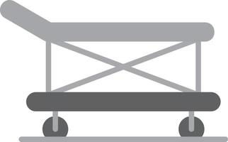 Stretcher Flat Greyscale vector