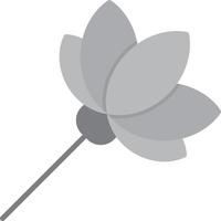 Lotus Flat Greyscale vector