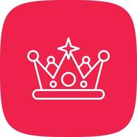 Crown Line Round Corner vector