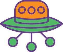 Ufo Line Filled Two Color vector