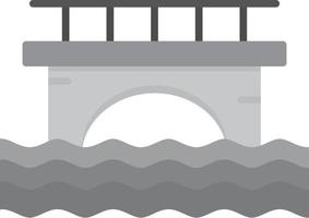 Bridge Flat Greyscale vector