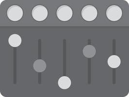 Mixer Flat Greyscale vector