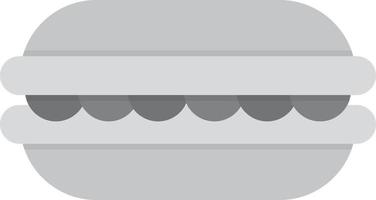 Macaron Flat Greyscale vector