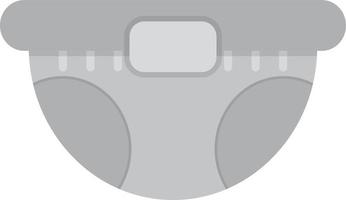 Diaper Flat Greyscale vector