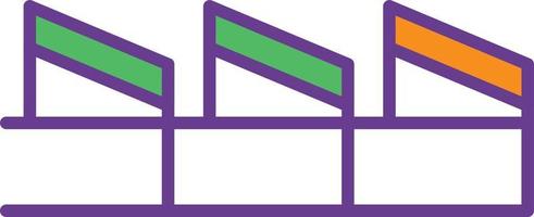 Hurdles Race Line Filled Two Color vector