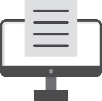 ver lcd en escala de grises plana vector