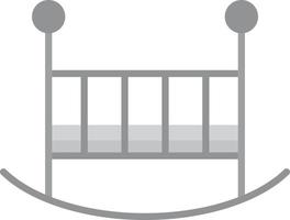 Cradle Flat Greyscale vector