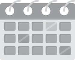 Calendar Flat Greyscale vector