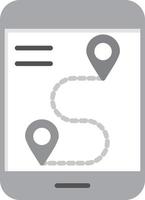 Gps Flat Greyscale vector