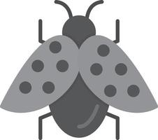 Bug Flat Greyscale vector