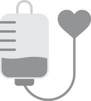 Blood Donation Flat Greyscale vector