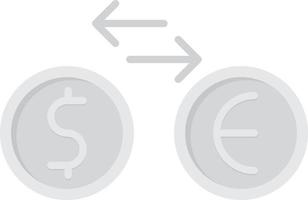 Currency Exchange Flat Greyscale vector