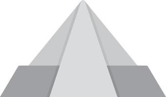 Pyramid Flat Greyscale vector