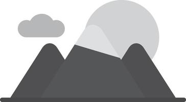 Mountains Flat Greyscale vector