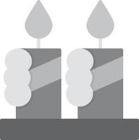 Candles Flat Greyscale vector