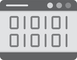 Codificación en escala de grises plana vector