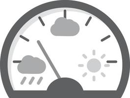 Barometer Flat Greyscale vector