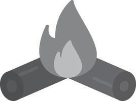 Fire Flat Greyscale vector